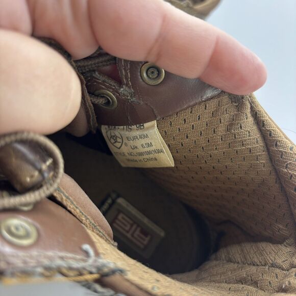 Ariat Women's 9B ProBaby Lacer Ankle Boot Leather Cowboy Driftwood Brown - Picture 5 of 12